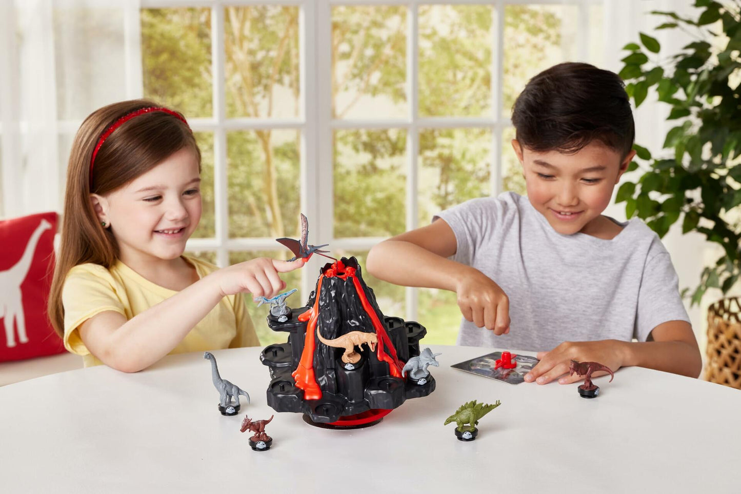 EPOCH Games Jurassic World Shaky Volcano Action-Packed Dinosaur Game Ages 5+