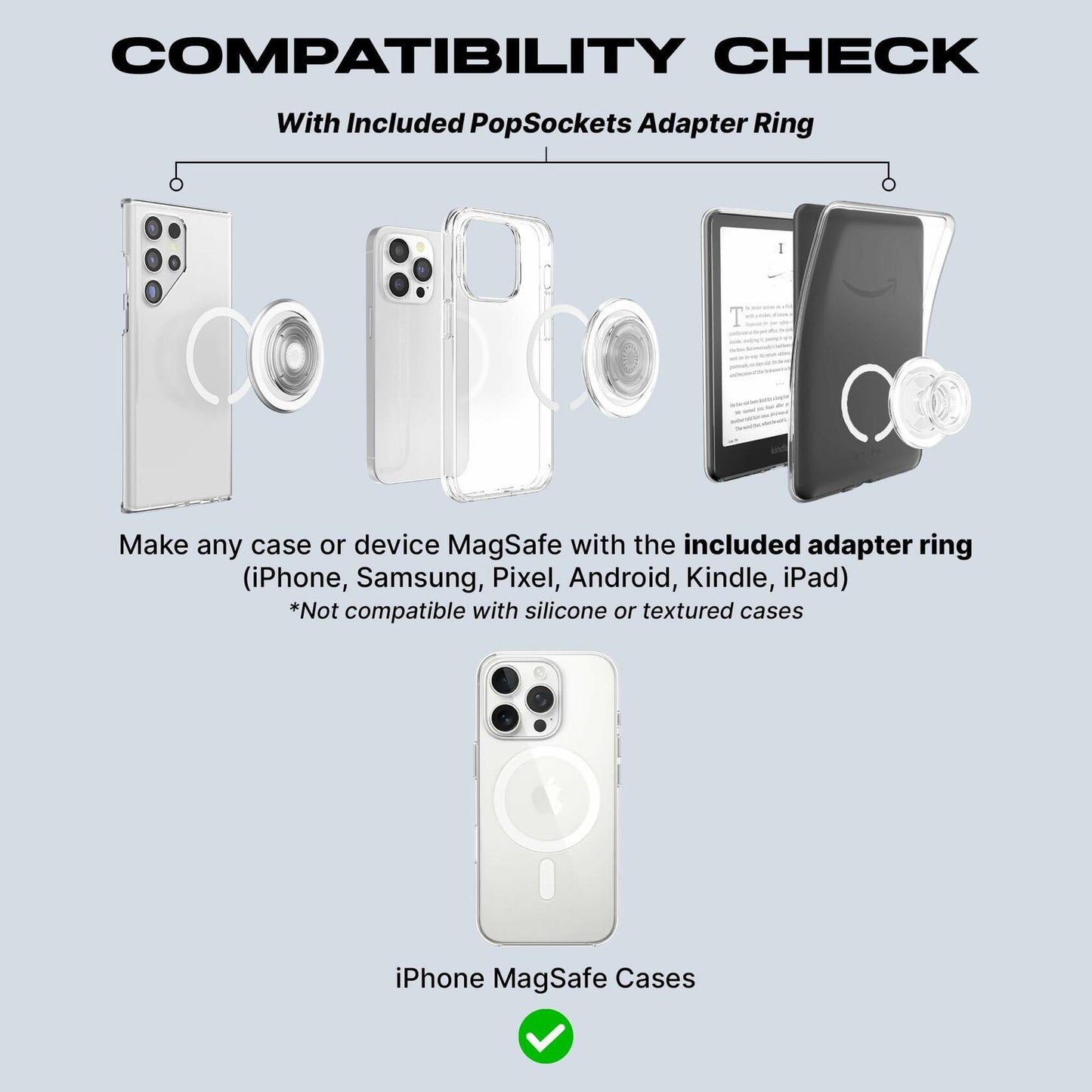 PopSockets Phone Grip MagSafe Kickstand Swappable Top Sylveon Wink
