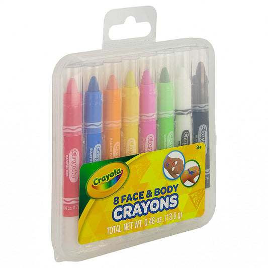 Crayola Face & Body Paint Crayons Washable Markers Pack of 8 Classic Colors