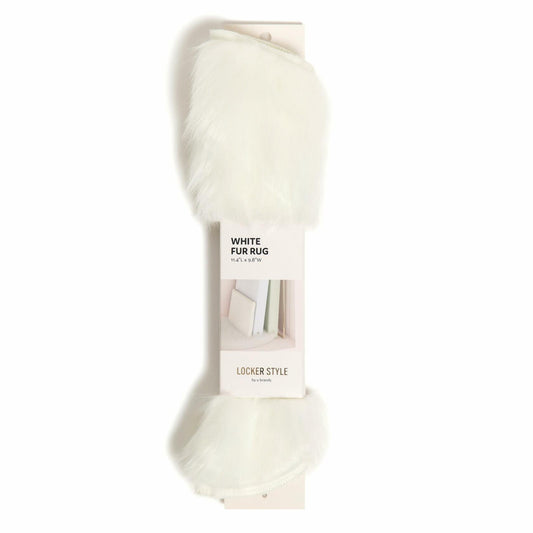 U Brands Round Fur Rug White Faux Sheepskin Soft Fluffy 3ft Diameter