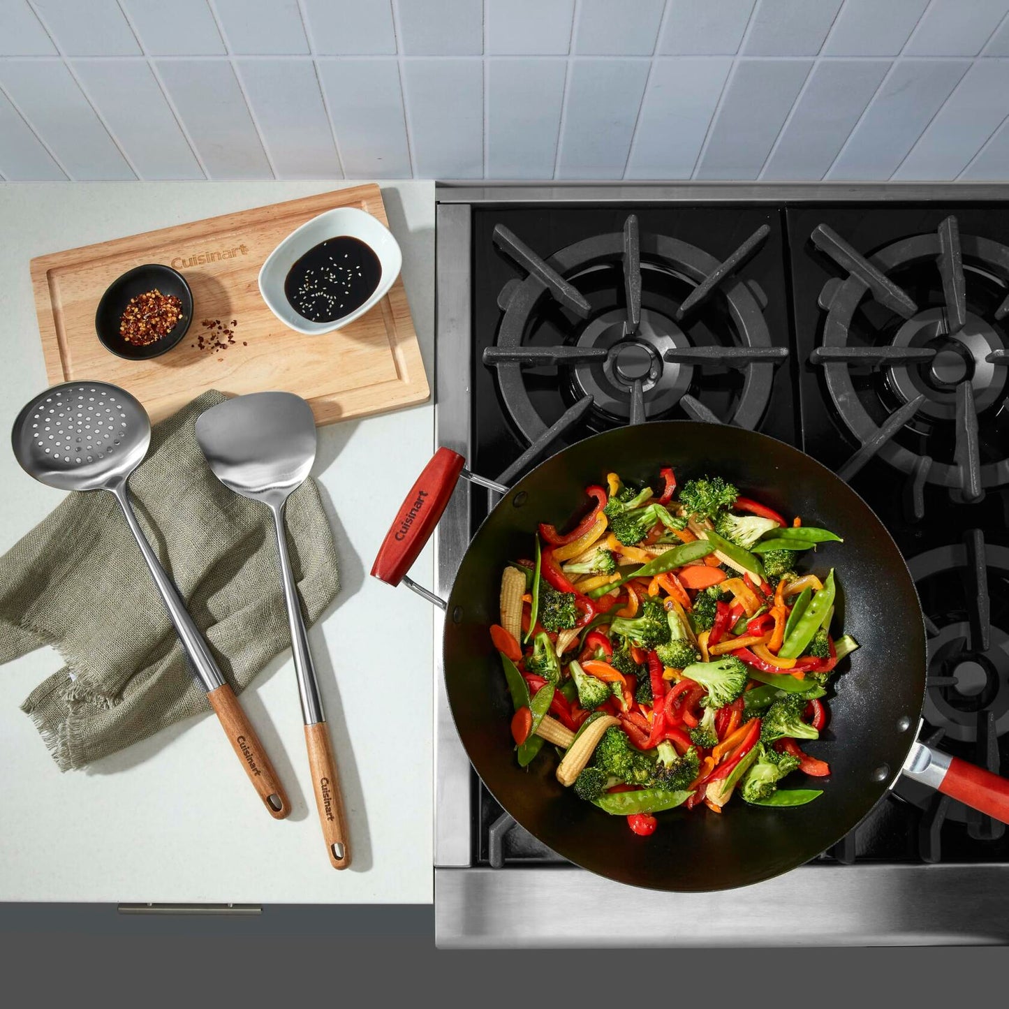 Cuisinart Set of 2 Wok Tools (Turner, Skimmer)