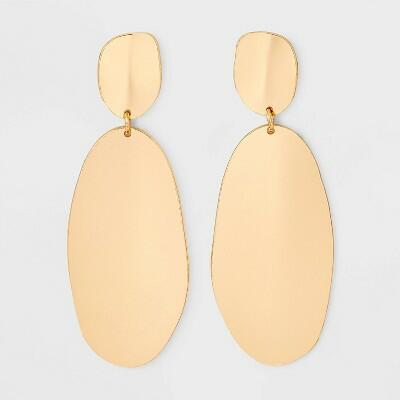 Universal Thread™ Larger Irregular Disc Drop Earrings Gold