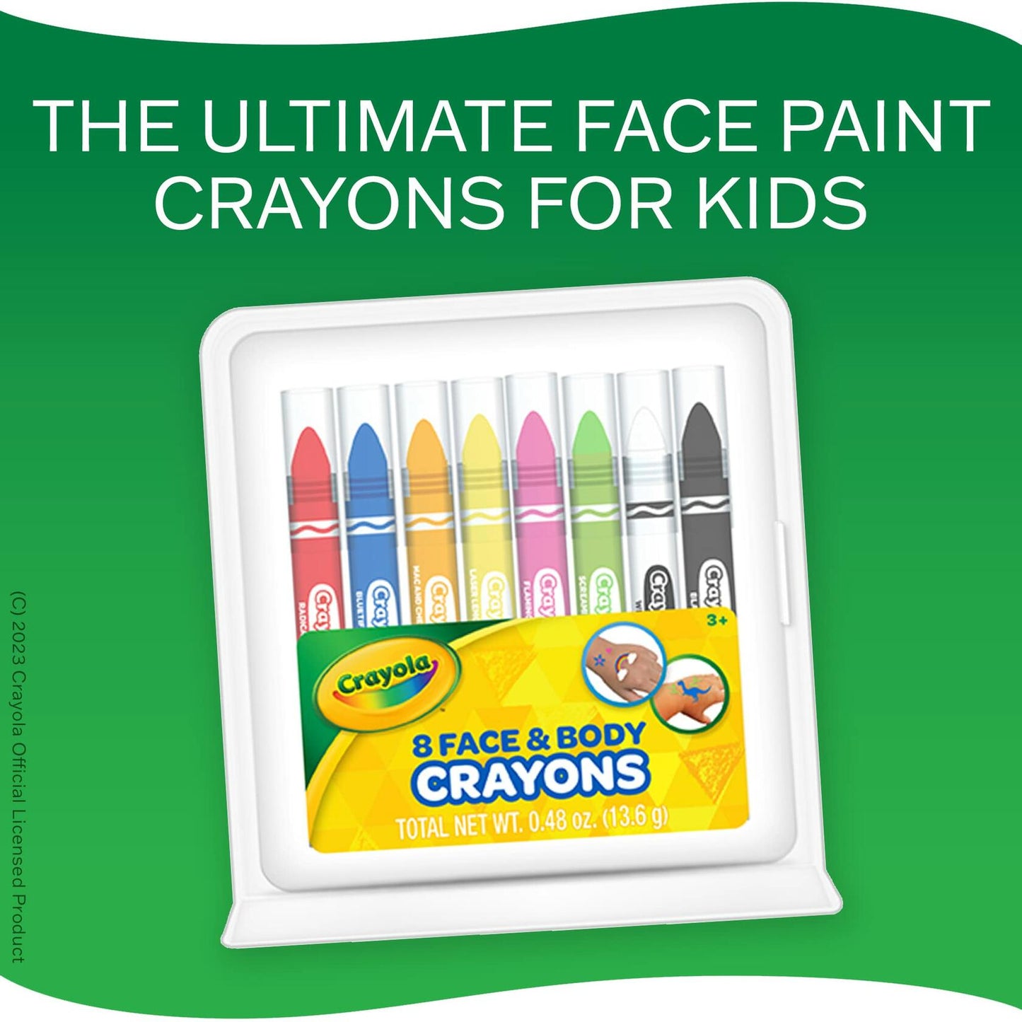 Crayola Face & Body Paint Crayons Washable Markers Pack of 8 Classic Colors