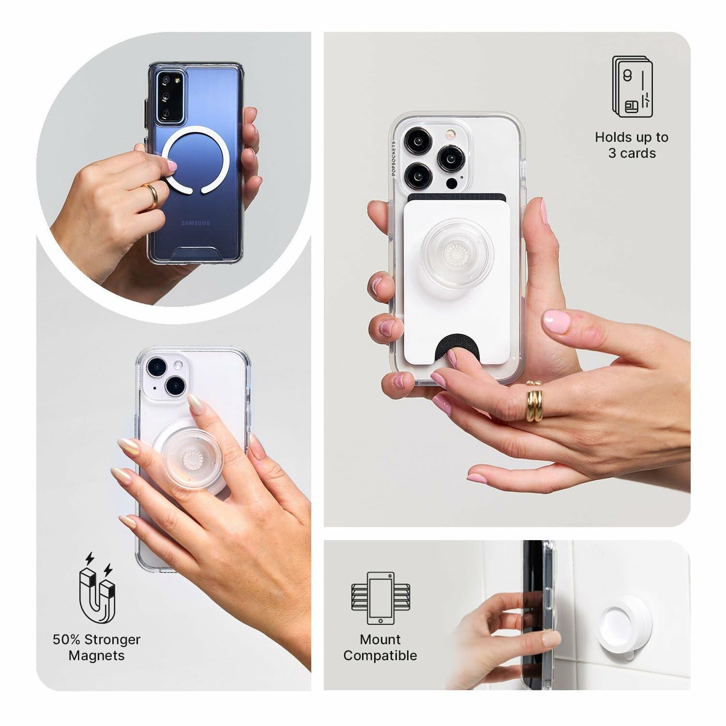 PopSockets Phone Grip MagSafe Kickstand Swappable Top Sylveon Wink