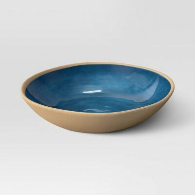 Threshold Coastal Melamine Plastic Dinner Bowl 36.5 fl oz Blue