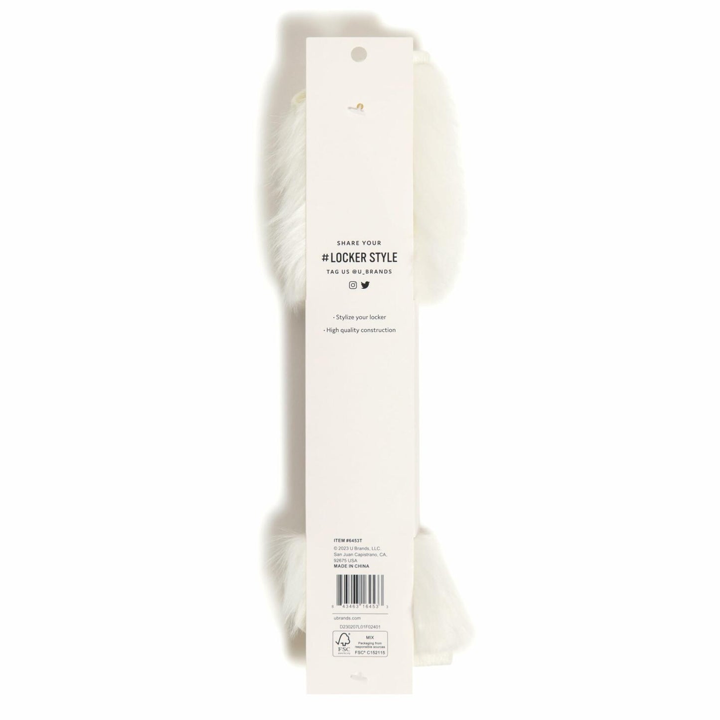 U Brands Round Fur Rug White Faux Sheepskin Soft Fluffy 3ft Diameter