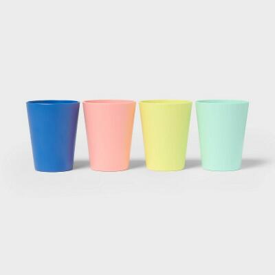 Sun Squad 4pk Low Drinkware 11.5oz Multicolor BPA-Free Plastic Cups