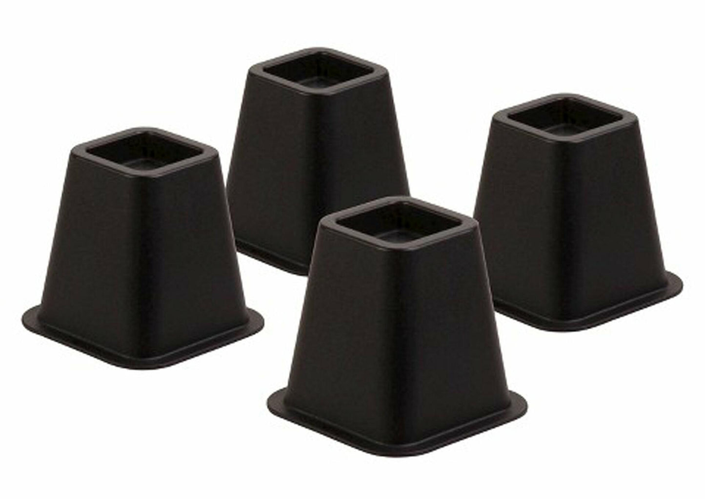 Bed Riser Elevators Black Plastic 5.25"h x 6.25"dia 6" Elevation Set