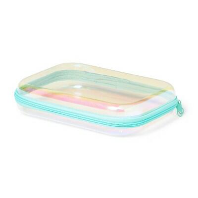 Up&up Hard Sided Zipper Pencil Case Iridescent