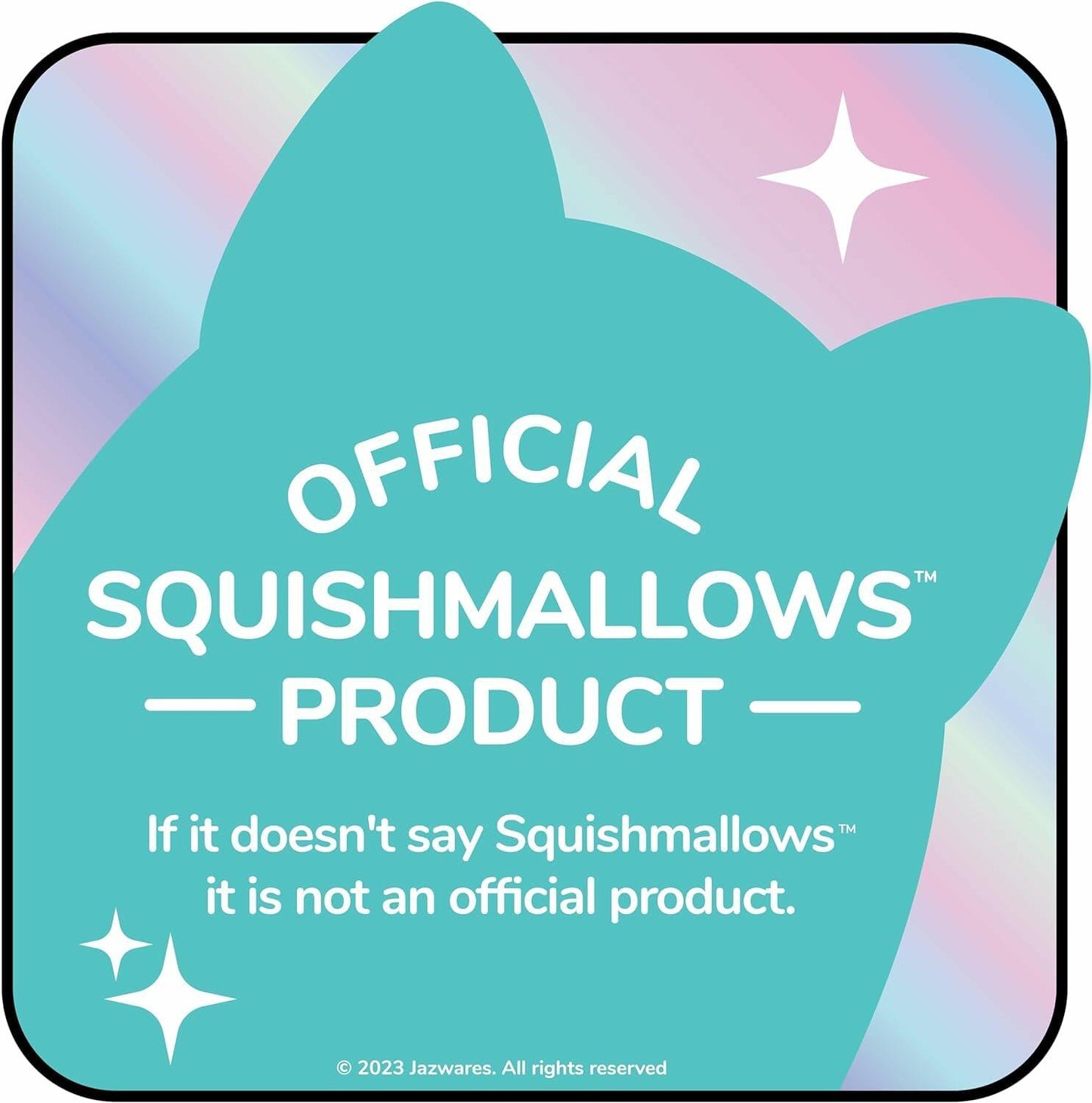 Squishmallows Emery Latte Squeaky Plush Dog Toy 3.5" Multicolor