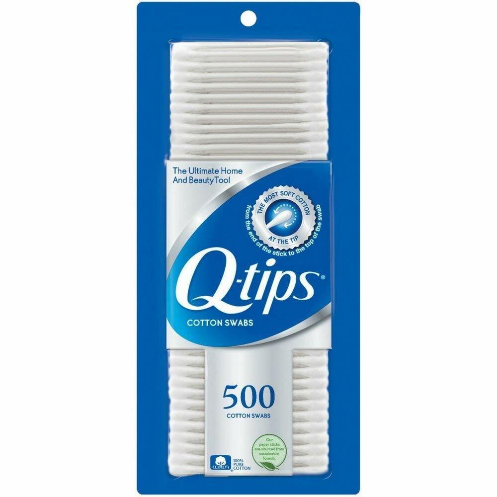 Q-tips Cotton Swabs 500 Count Pack of 3 by Unilever