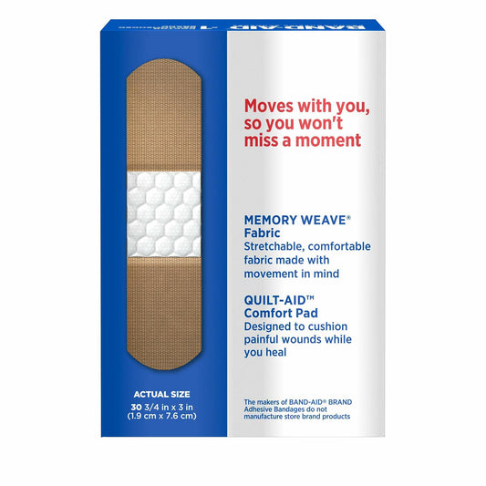 Band-Aid Flexible Fabric Adhesive Bandages All One Size 30 ct