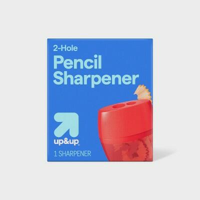 Up&up Pencil Sharpener 2 Hole Handheld ABS Steel Colors May Vary 1ct