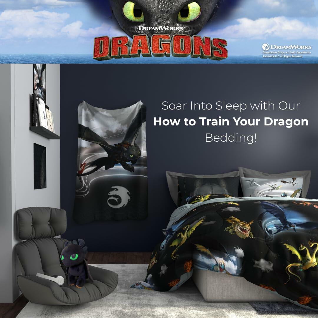 Franco How to Train Your Dragon Toothless Cozy Pillow Buddy Light Up Eyes