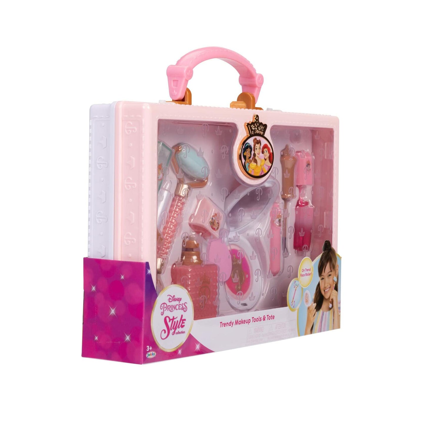 Disney Princess Style Collection Girls Makeup Tote Bag with 8 Play Tools