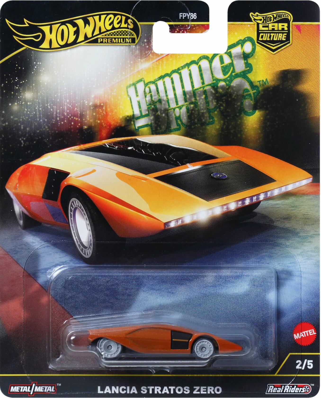 Hot Wheels Premium Car Culture Lancia Stratos Zero 1:64 Die-Cast Multicolor
