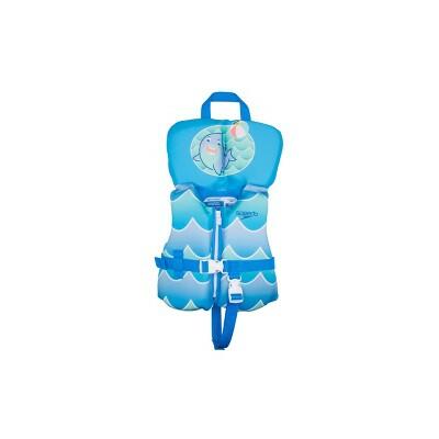 Speedo Infant Life Vest Blue Shark Nylon Swim Safety Jacket Up to 30 lbs