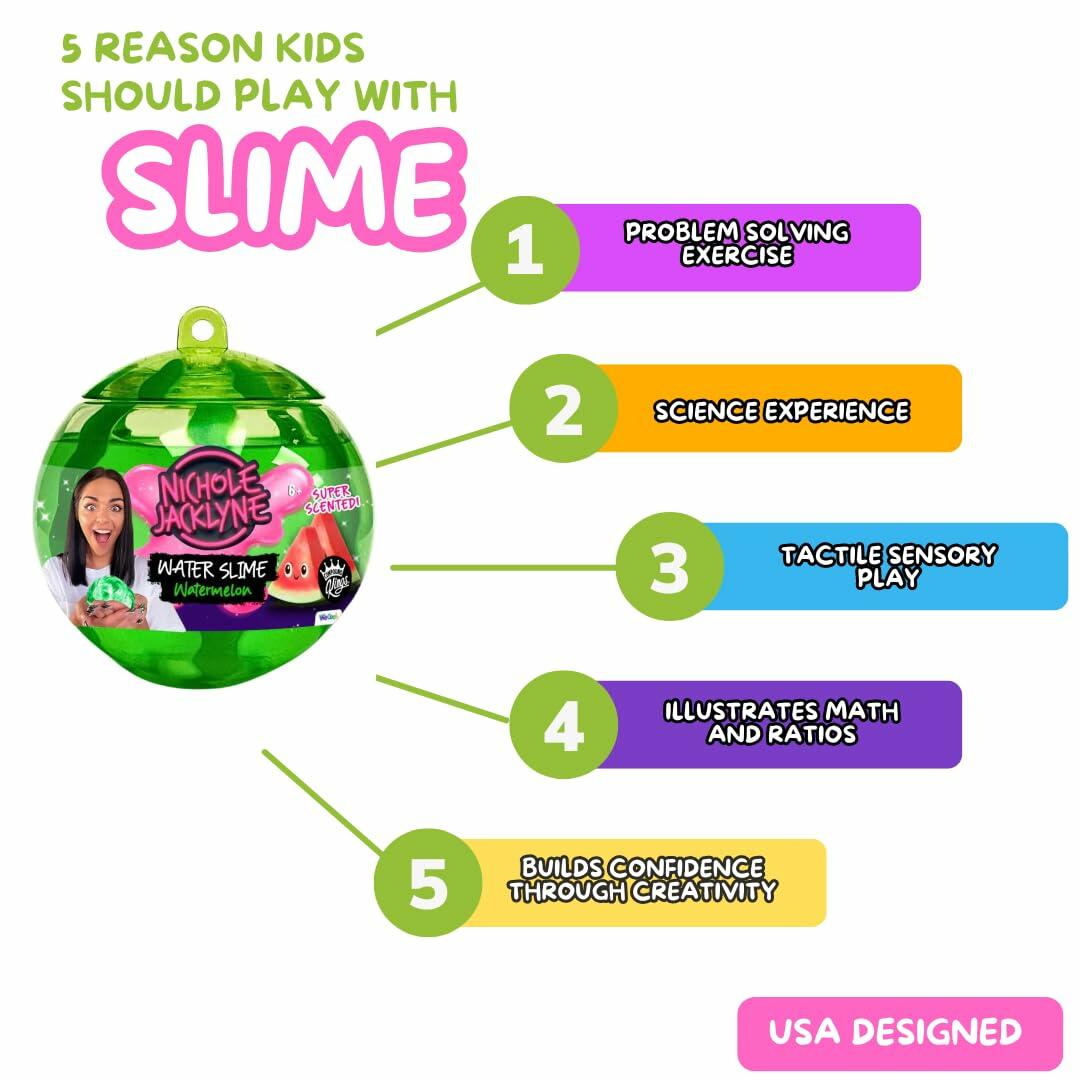 Nichole Jacklyne Watermelon Scented Water Slime Kids Toy 15oz Watermelon