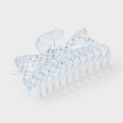 Art class™ Girls Jumbo Faceted Claw Clip Clear Plastic All Hair Types