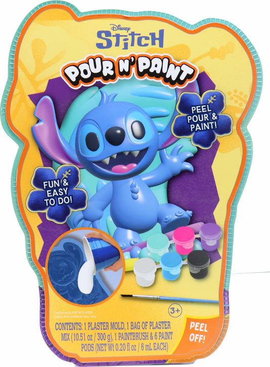 Tara Toy LLC Disney Stitch Pour N’ Paint Art Kit 0.9lb Package