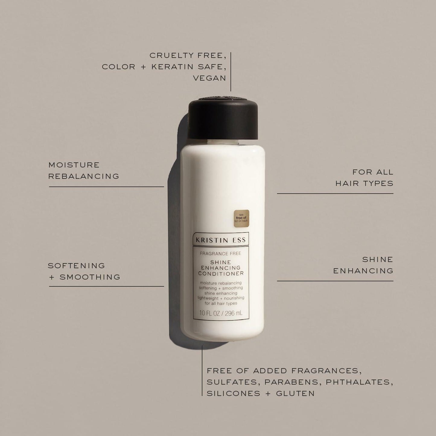 Kristin Ess Hair Fragrance Free Shine Enhancing Conditioner Vegan 10 fl oz