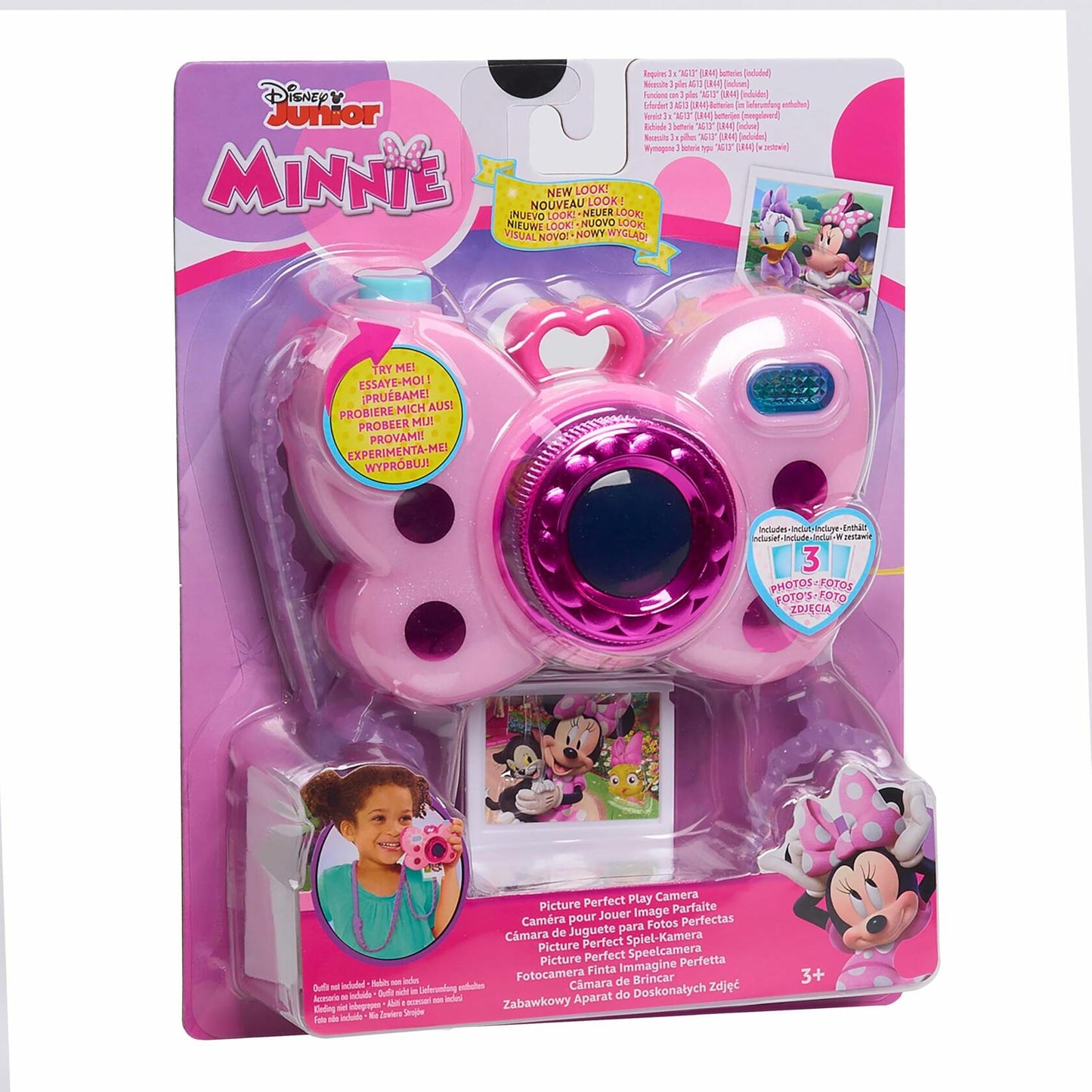 Just Play Disney Junior Minnie Mouse Picture Perfect Play Camera Pink 4-Pcs