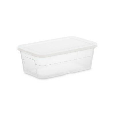 6qt Clear Storage Box White - Brightroom™