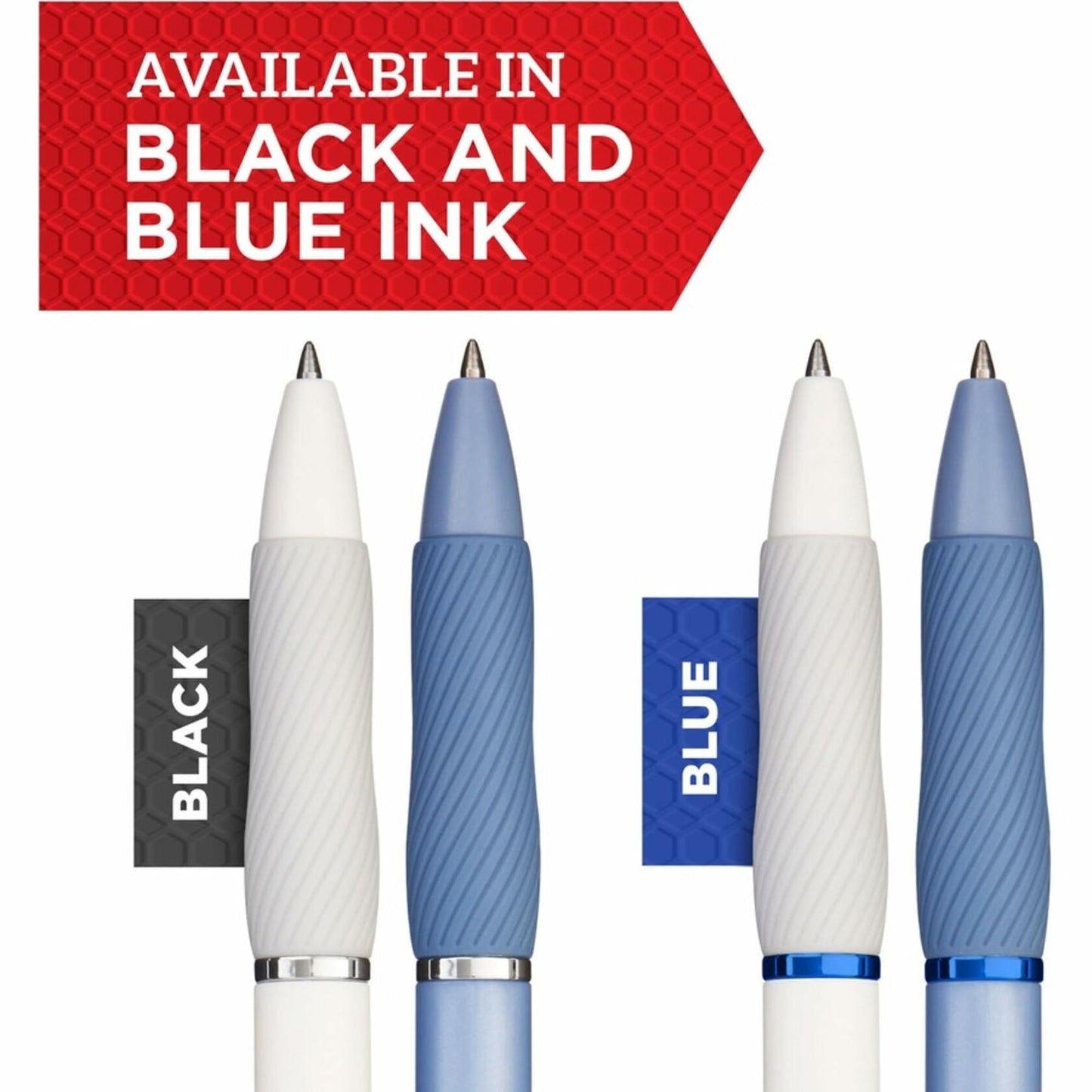Sharpie S-Gel Fashion Barrel Gel Pens 0.7mm Black Ink White Barrel 8 Pack