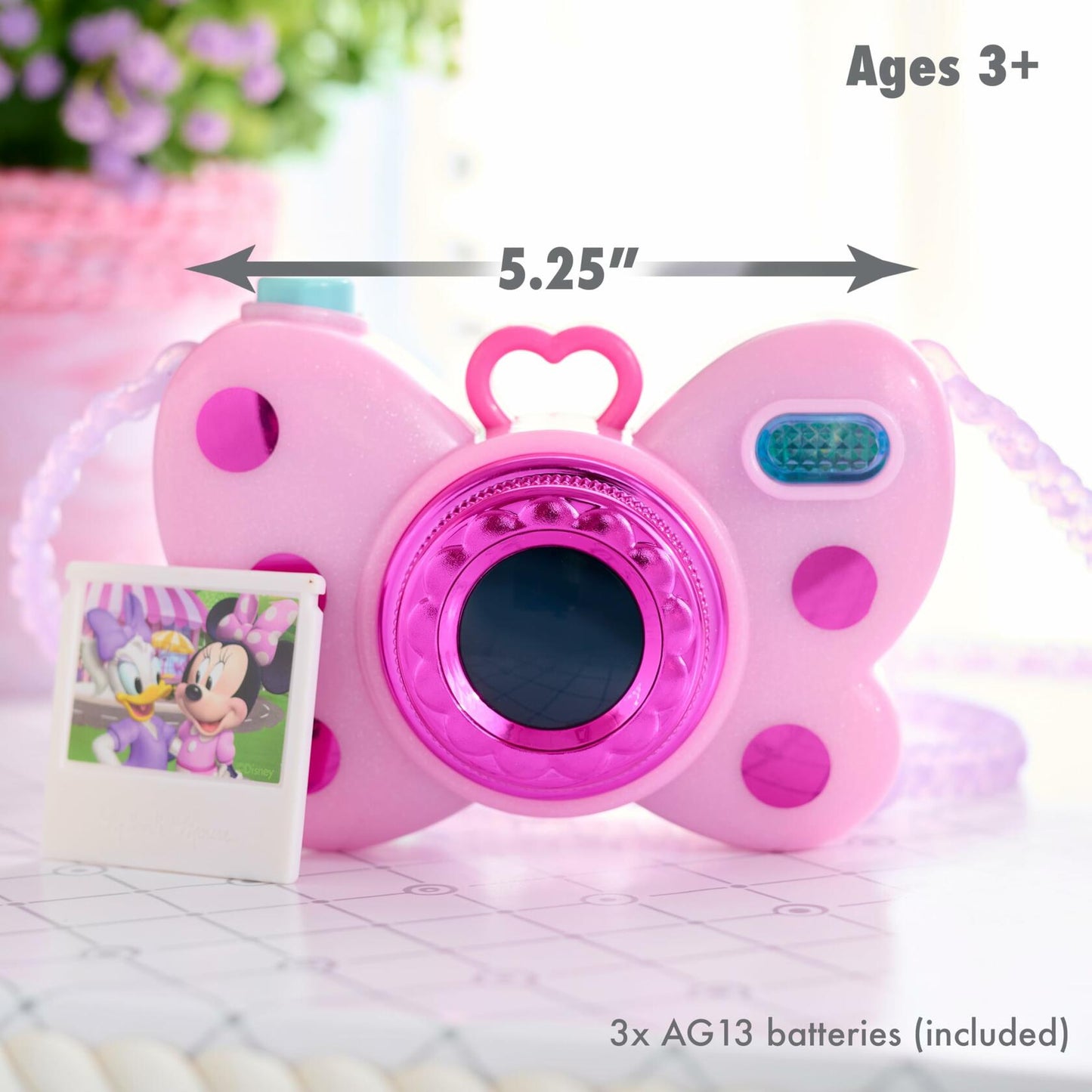 Just Play Disney Junior Minnie Mouse Picture Perfect Play Camera Pink 4-Pcs