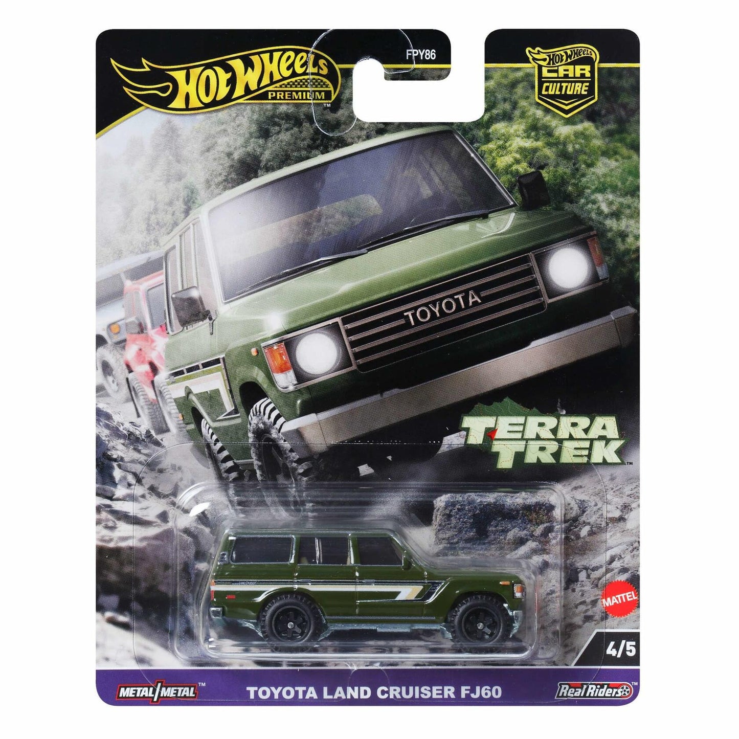 Hot Wheels Premium Car Culture Toyota Landcruiser FJ60 1:64 Die-Cast Real Riders