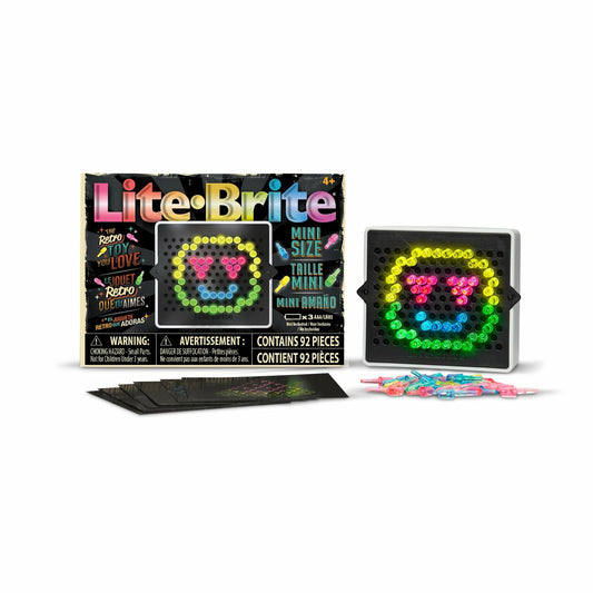 Basic Fun Mini Lite Brite Refresh 90 Pieces Colorful Pegs Light Up Toy
