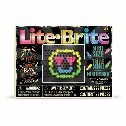 Basic Fun Mini Lite Brite Refresh 90 Pieces Colorful Pegs Light Up Toy