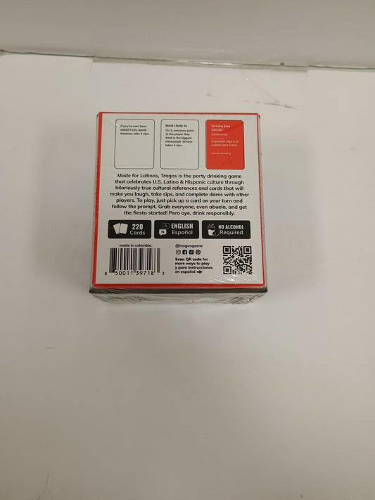 Unity-OZ Tragos Drinking Card Game Latino Party Strategy 2 Players 18+