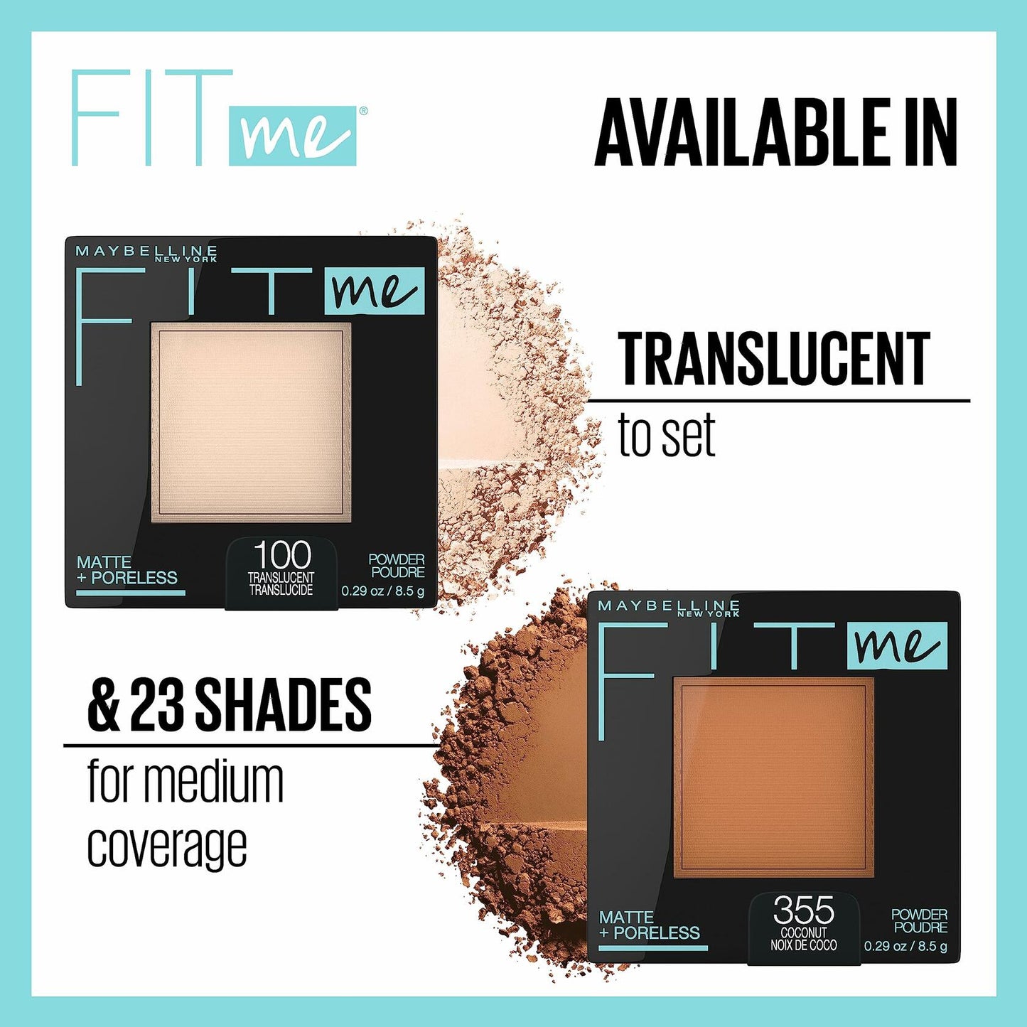 Maybelline New York Fit Me Matte Plus Poreless Powder Mocha 0.29oz