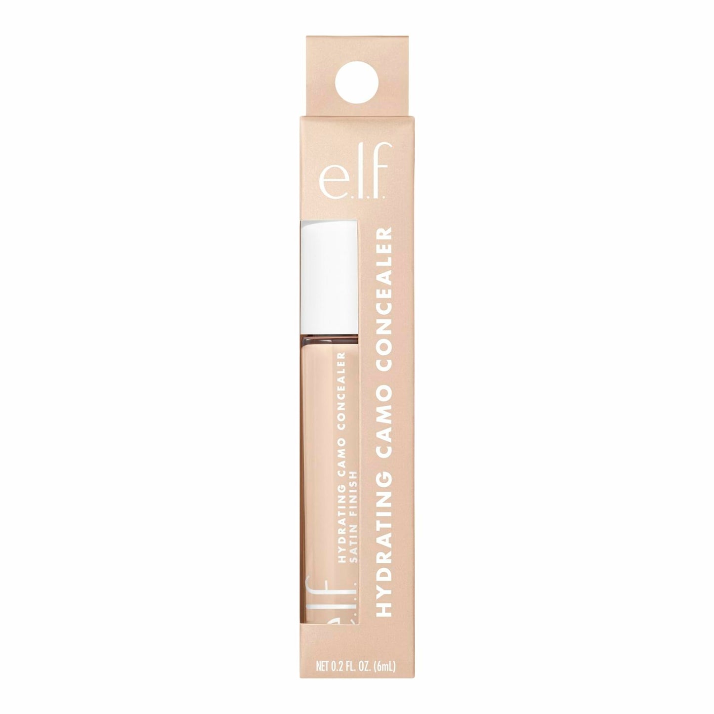 e.l.f. Hydrating Camo Concealer Full-Coverage Satin Finish Fair Beige 0.2oz