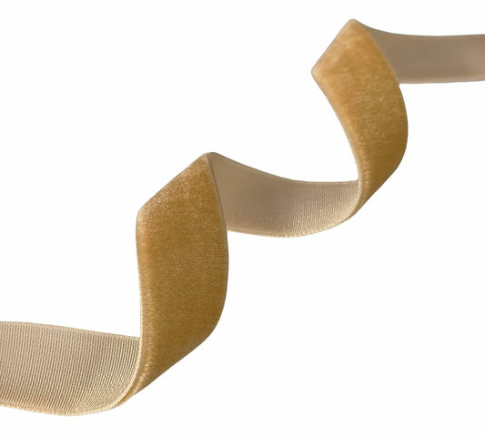 Abbaoww Khaki Velvet Ribbon 5/8 Inch Single Face 25 Yards Craft DIY