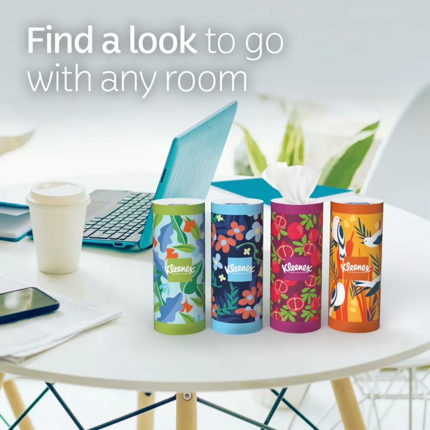 Kleenex Perfect Fit Facial Tissues 4 Pack 50 Ct 2-Ply Dye-Free No Fragrance