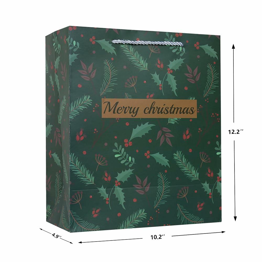 HSMOK Christmas Gift Bags Bundle Snowflakes Snowman Tree Santa Claus Set 1