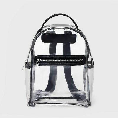 Wild Fable Mini Dome Backpack Clear 10.5" Zip Closure College Use