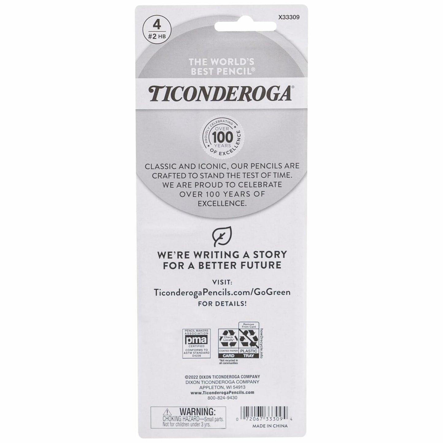 Ticonderoga My First Primary #2 Beginner Pencils Pre-Sharpened Yellow 4 Ct