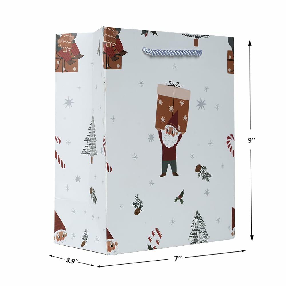 HSMOK Christmas Gift Bags Bundle Snowflakes Snowman Tree Santa Claus Set 1