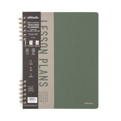 Altitude 8.5x11 2025-2026 Weekly Monthly Planner Dark Sage Warm Gray