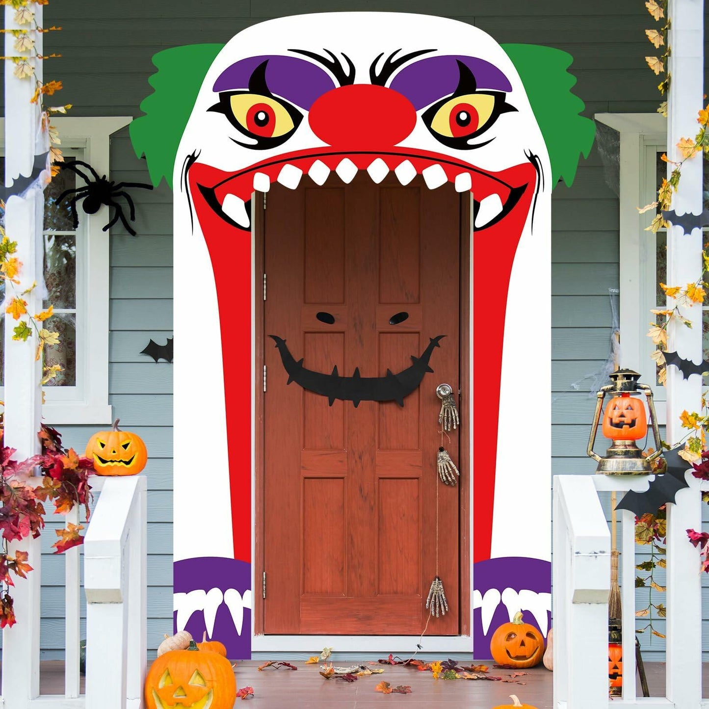 Halloween Door Cover 3 Pcs Clown Banner Decor Indoor Outdoor Party Supplies