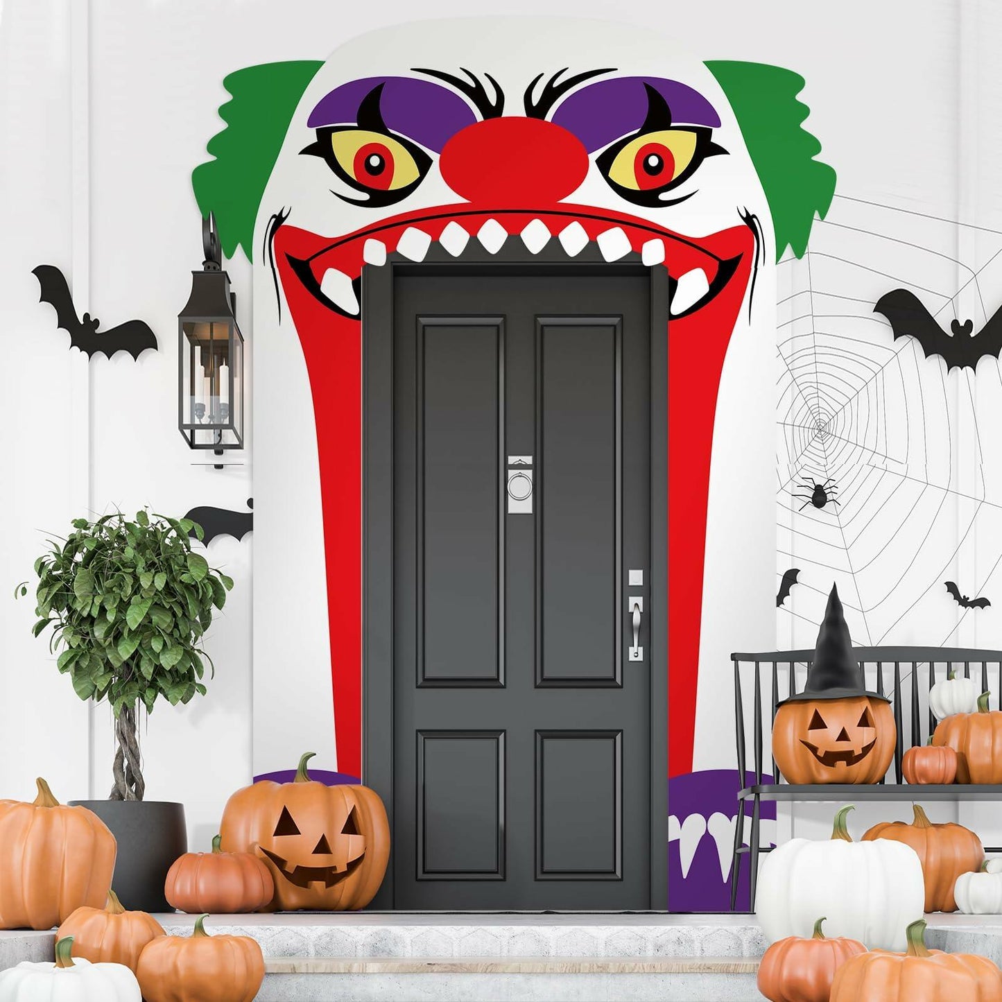 Halloween Door Cover 3 Pcs Clown Banner Decor Indoor Outdoor Party Supplies