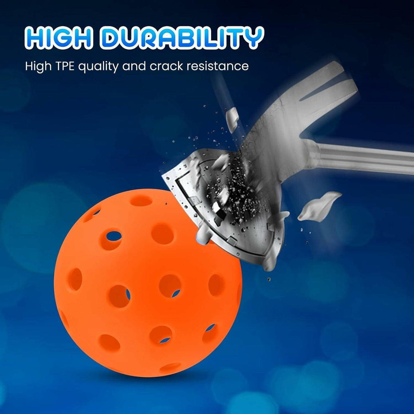 Geekman Pickleballs 40-Hole USAPA Approved Outdoor 6 Pack