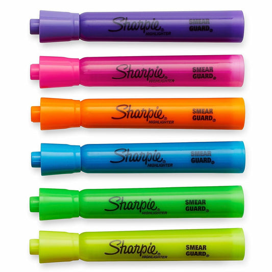 SHARPIE Tank Style Highlighters Chisel Tip Assorted Ink Colors 12 Pack