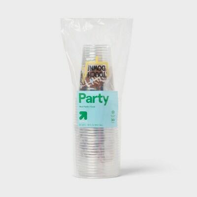 Up&up Disposable Clear Plastic Cups 18oz 30ct Touchdown