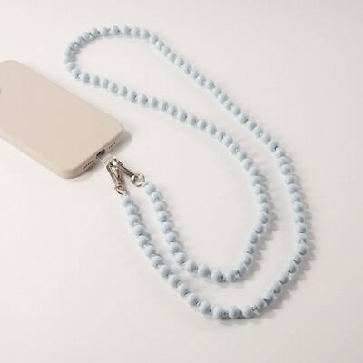 Hello Lux Wood Bead Phone Crossbody Strap Blue Women