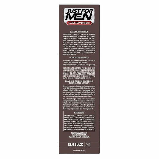Just For Men AutoStop Men's Comb-in Hair Color Real Black 1.2oz