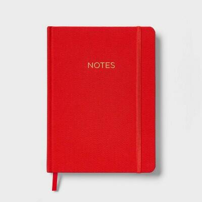 up&up™ Notes Journal 6x8 Red Linen Paper Cover